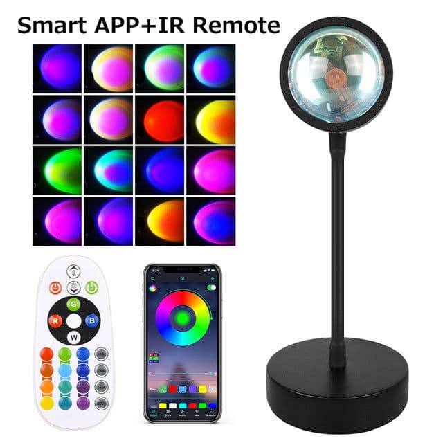 image-Cross-border Intelligent APP Controlled RGB Sunset Lamp
