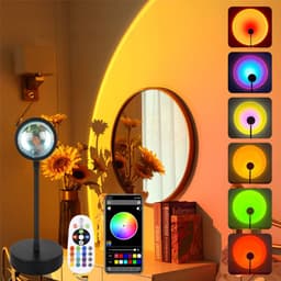 image-Cross-border Intelligent APP Controlled RGB Sunset Lamp