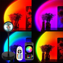 image-Cross-border Intelligent APP Controlled RGB Sunset Lamp