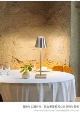 image-Mingyang A15 Rechargeable Touch Table Lamp 3-Color Dimmable
