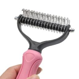 image-Pet Comb Brush, Stainless Steel, Double-Sided Needle