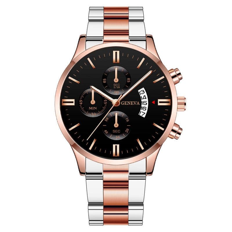 image-MREURIO M1178 Men's Quartz Watch 41.5mm Steel