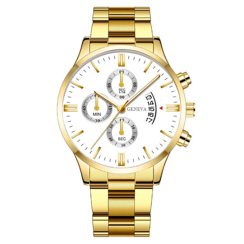 image-MREURIO M1178 Men's Quartz Watch 41.5mm Steel