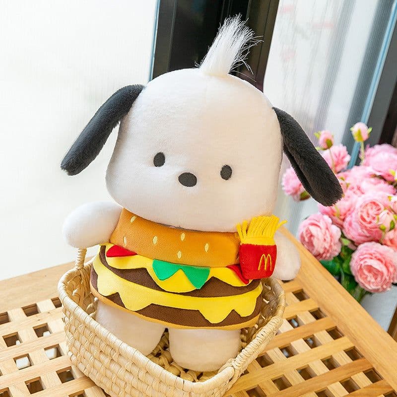 image-Burger Pacha Dog Plush Toy 70cm White