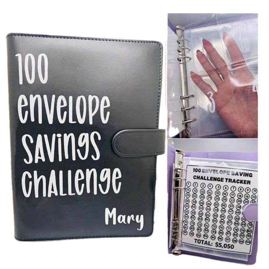 image-100 Envelope Challenge Budget Savings Book A5