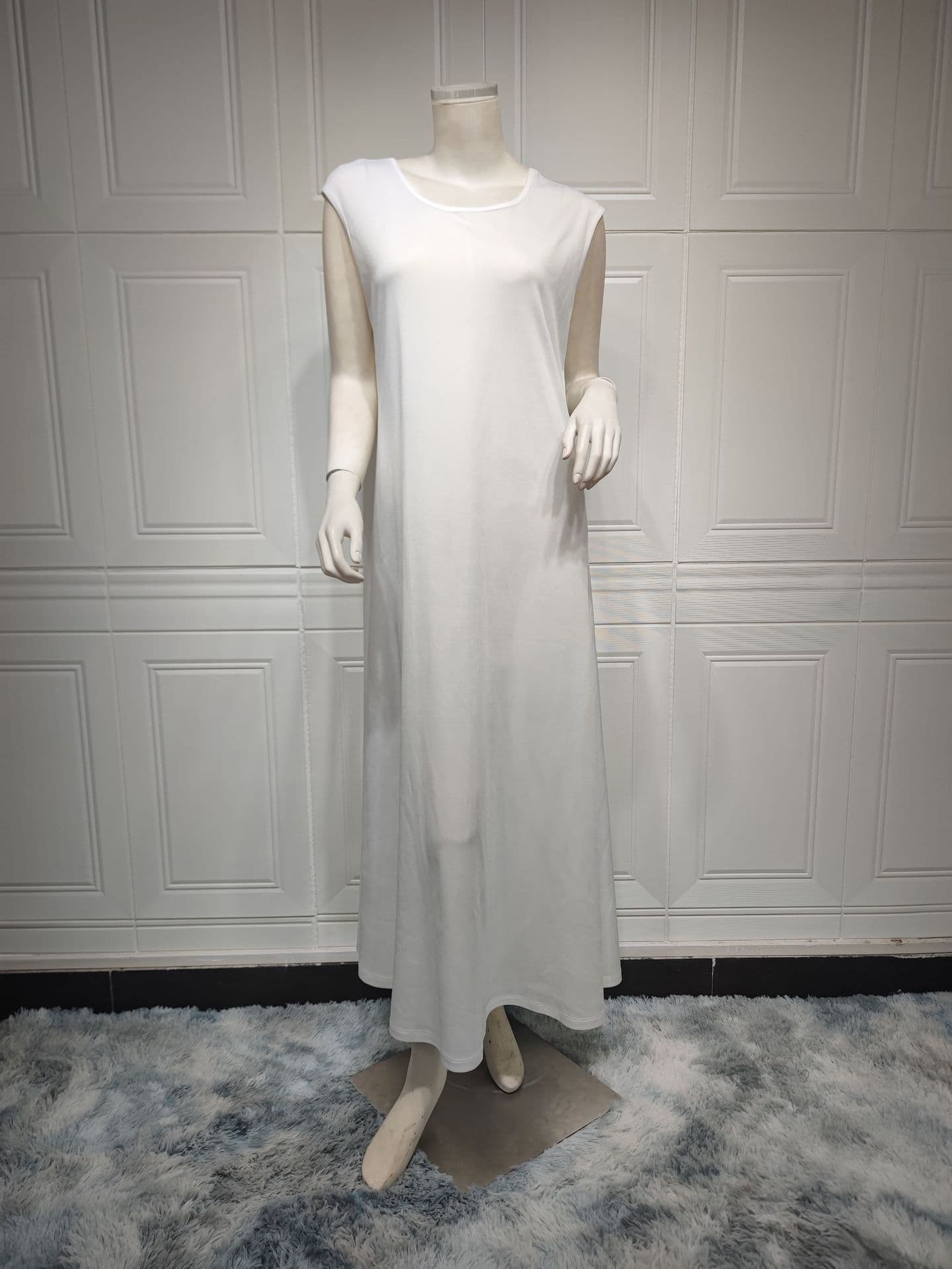 image-MQ063 Women's Abaya Robe White Polyester