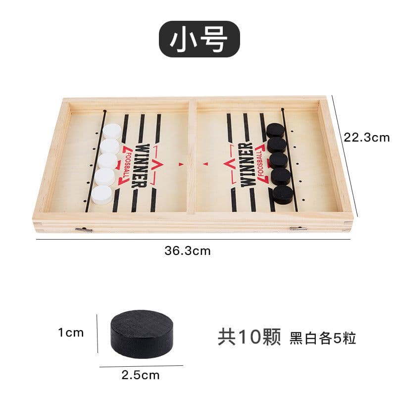 image-Wooden Catapult Chess Game Board Toy Set