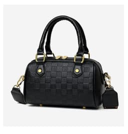 image-Genuine Leather Crossbody Tote Bag with Zipper