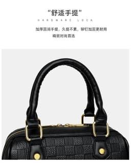 image-Genuine Leather Crossbody Tote Bag with Zipper