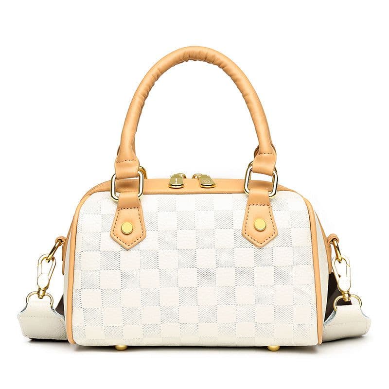 image-Genuine Leather Crossbody Tote Bag with Zipper