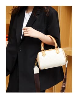 image-Genuine Leather Crossbody Tote Bag with Zipper