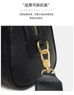 image-Genuine Leather Crossbody Tote Bag with Zipper