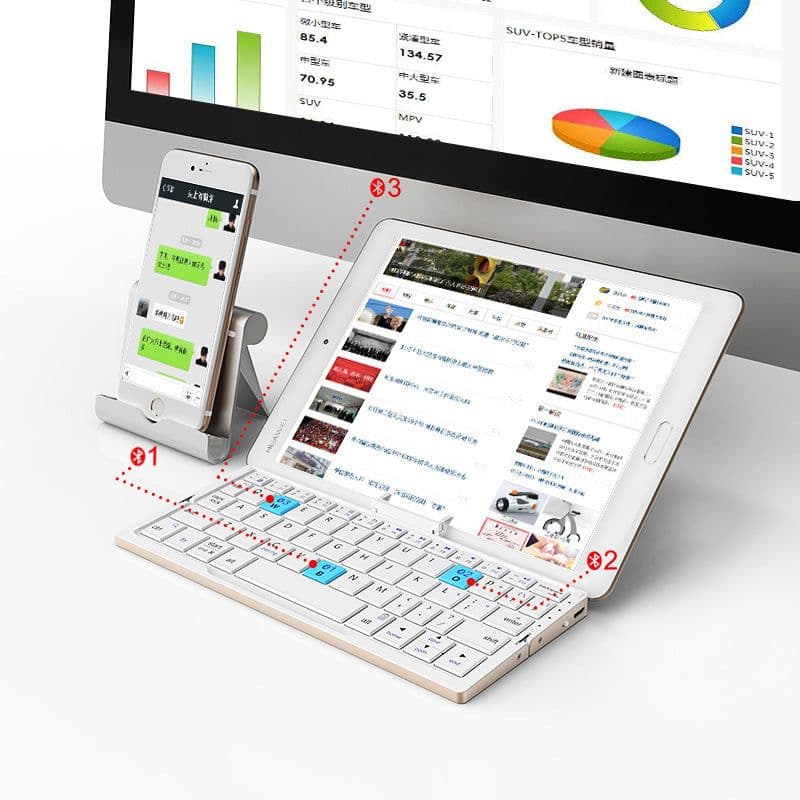 image-BOW Hangshi Folding Bluetooth Keyboard 60-Key