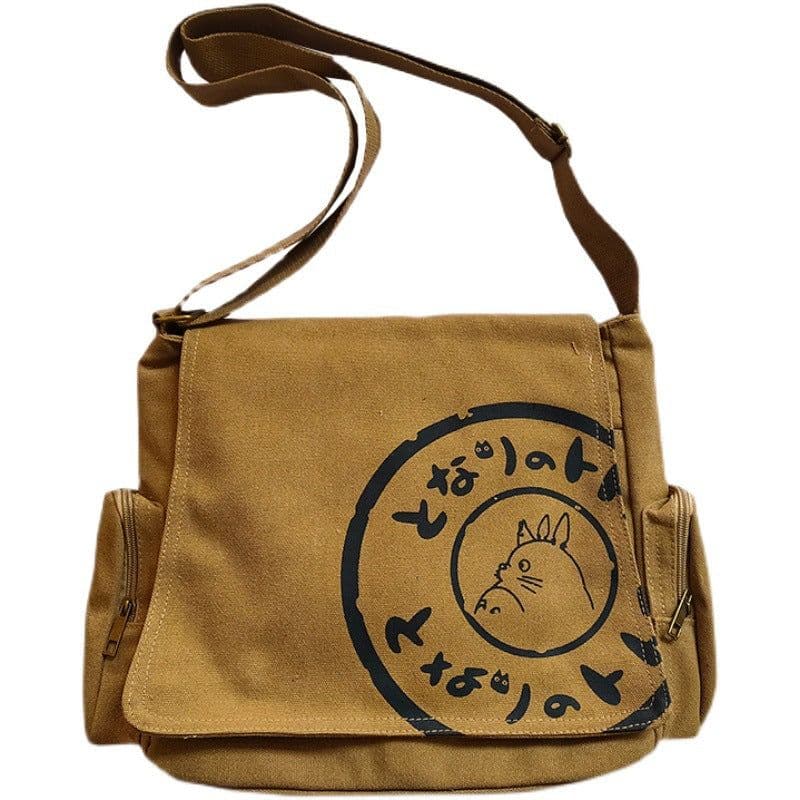 image-Totoro Canvas Messenger Bag