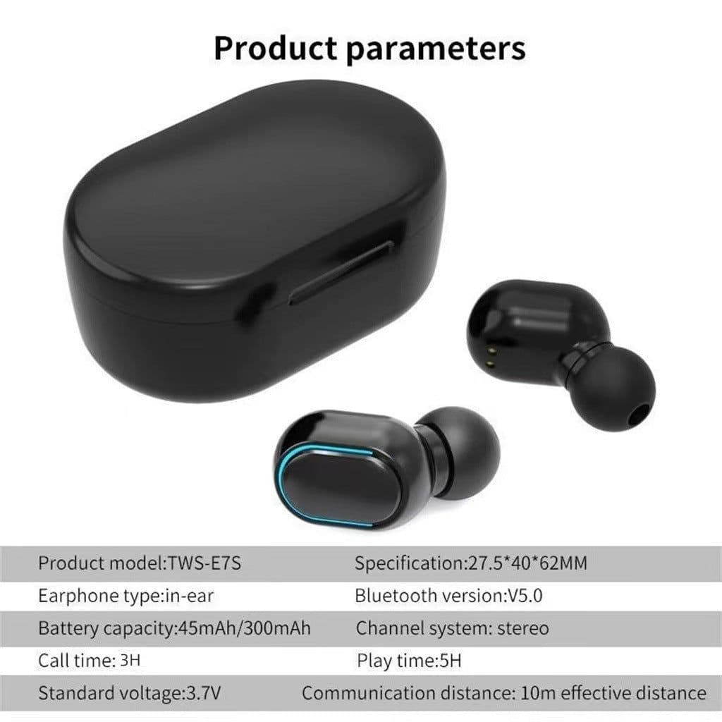 image-Cross-border E7S Digital Display Bluetooth Headset