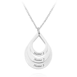 image-Personalized Name Engraved Water Drop Necklace