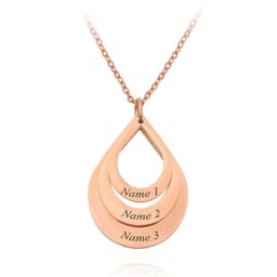 image-Personalized Name Engraved Water Drop Necklace