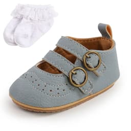 image-Buckle Baby Princess Toddler Shoes Brown M2013