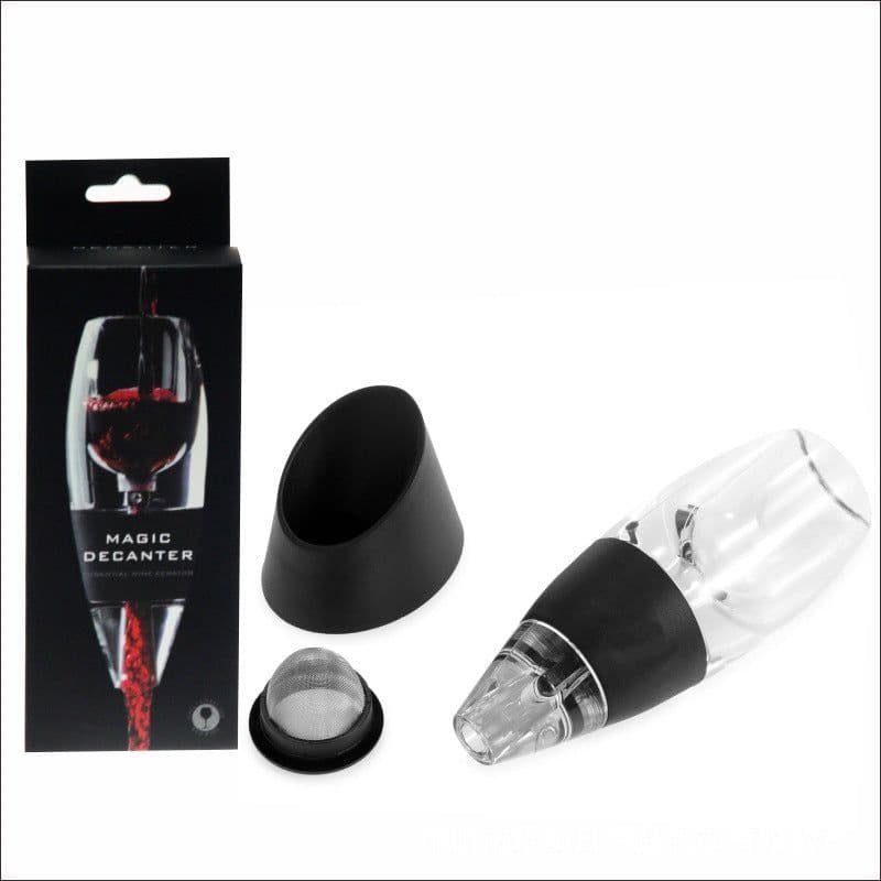 image-FH-Wine Decanter Black Acrylic Quick Pourer