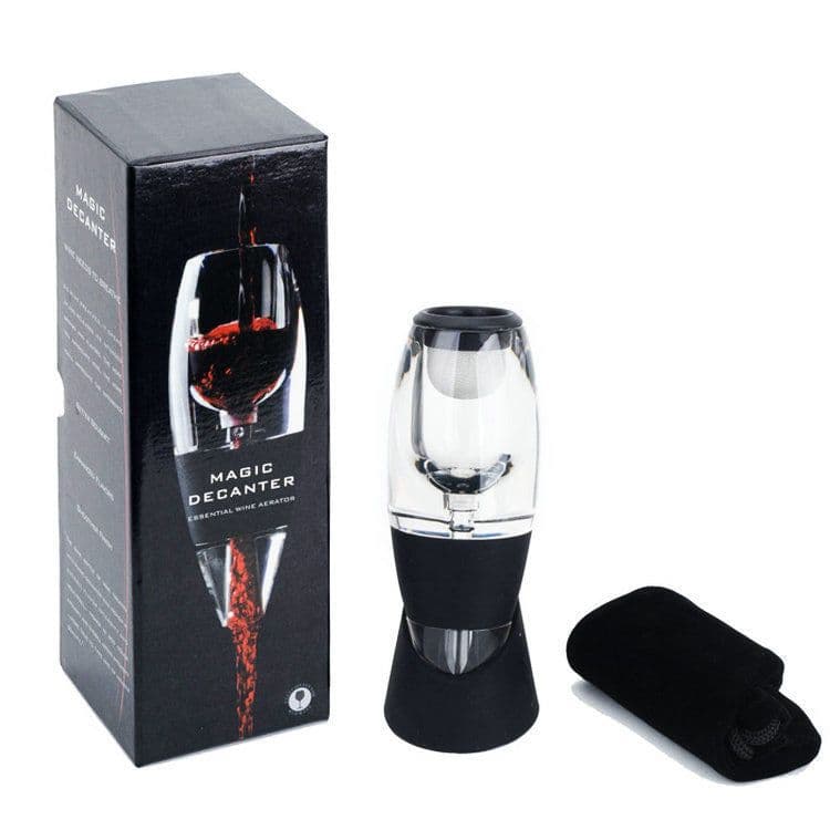 image-FH-Wine Decanter Black Acrylic Quick Pourer