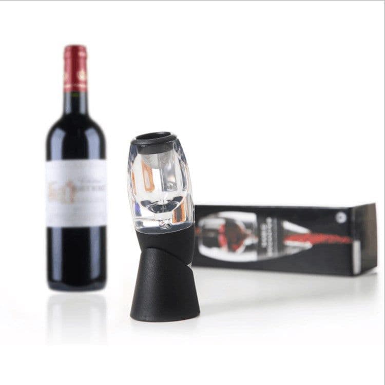 image-FH-Wine Decanter Black Acrylic Quick Pourer