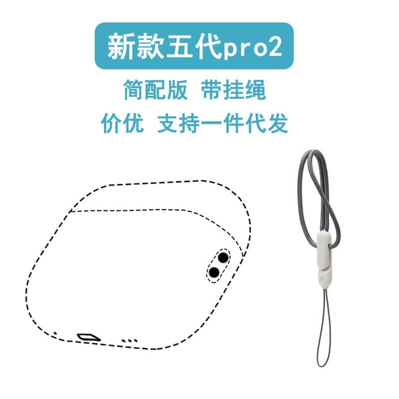 image-Pro2 Bluetooth 5.0 Earbuds White with Lanyard