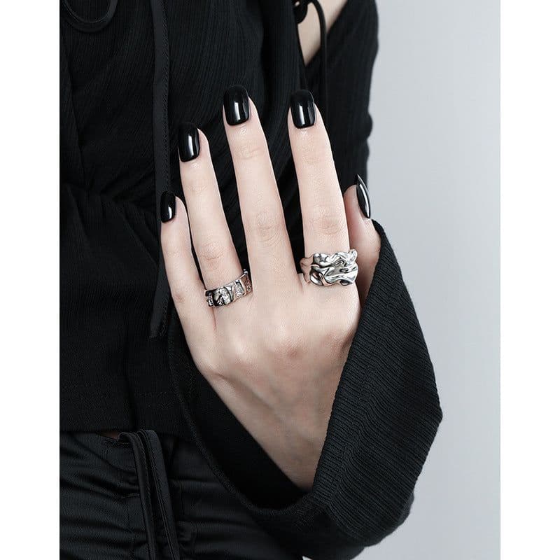 image-017 S925 Sterling Silver Geometric Ring for Women