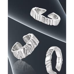 image-017 S925 Sterling Silver Geometric Ring for Women