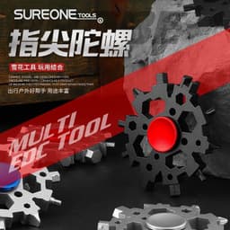 image-23-in-1 Multi-Tool Snowflake Wrench Keychain