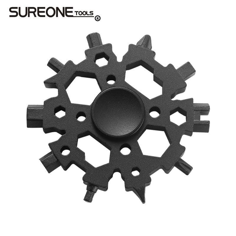 image-23-in-1 Multi-Tool Snowflake Wrench Keychain