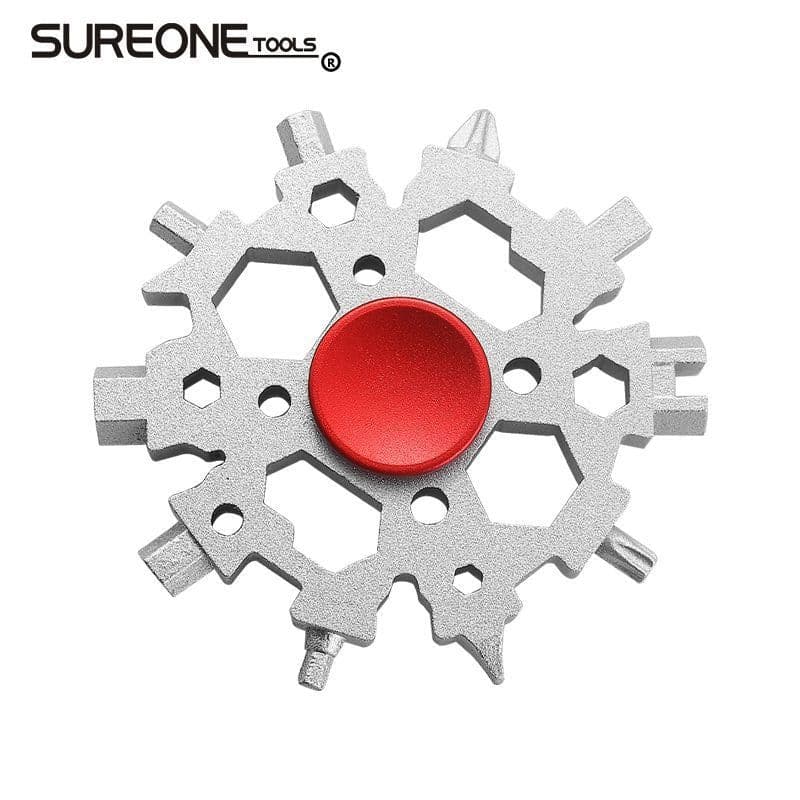 image-23-in-1 Multi-Tool Snowflake Wrench Keychain