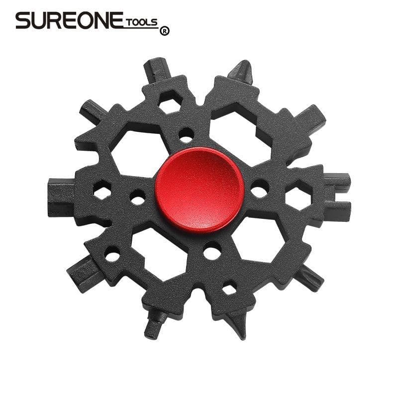 image-23-in-1 Multi-Tool Snowflake Wrench Keychain