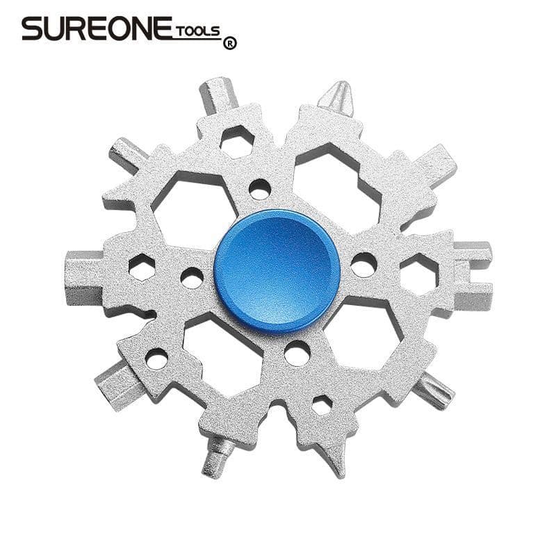 image-23-in-1 Multi-Tool Snowflake Wrench Keychain