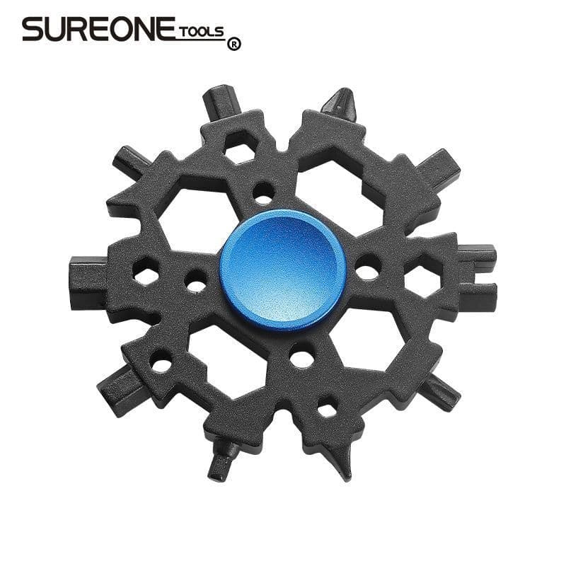image-23-in-1 Multi-Tool Snowflake Wrench Keychain