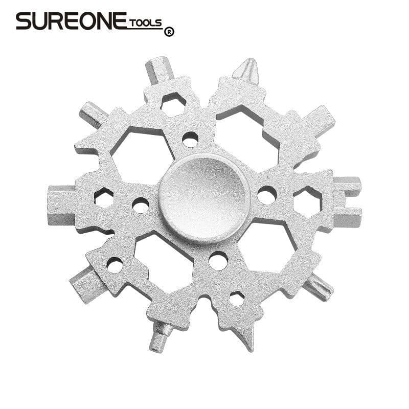 image-23-in-1 Multi-Tool Snowflake Wrench Keychain