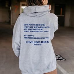 image-Women's Fleece Hoodie Sweater with Letter Print