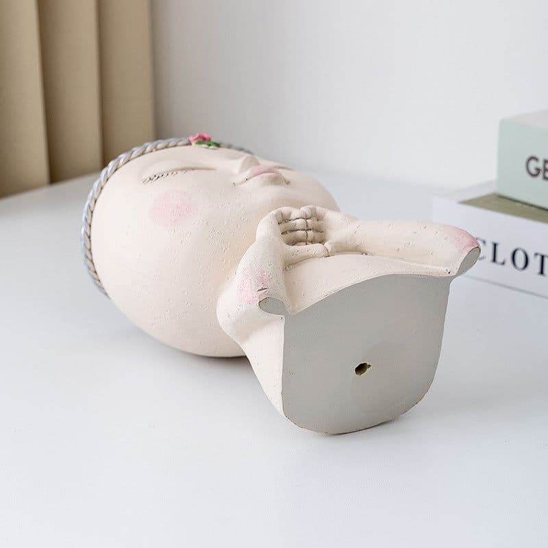 image-Puppet Little Girl Succulent Flower Pot