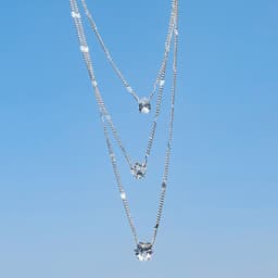 image-Multi-Layer Star Heart Water Drops Pendant Necklace