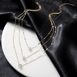 image-Multi-Layer Star Heart Water Drops Pendant Necklace