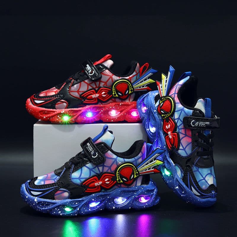 image-Light-up Spider-Man Boys' Shoes with Velcro