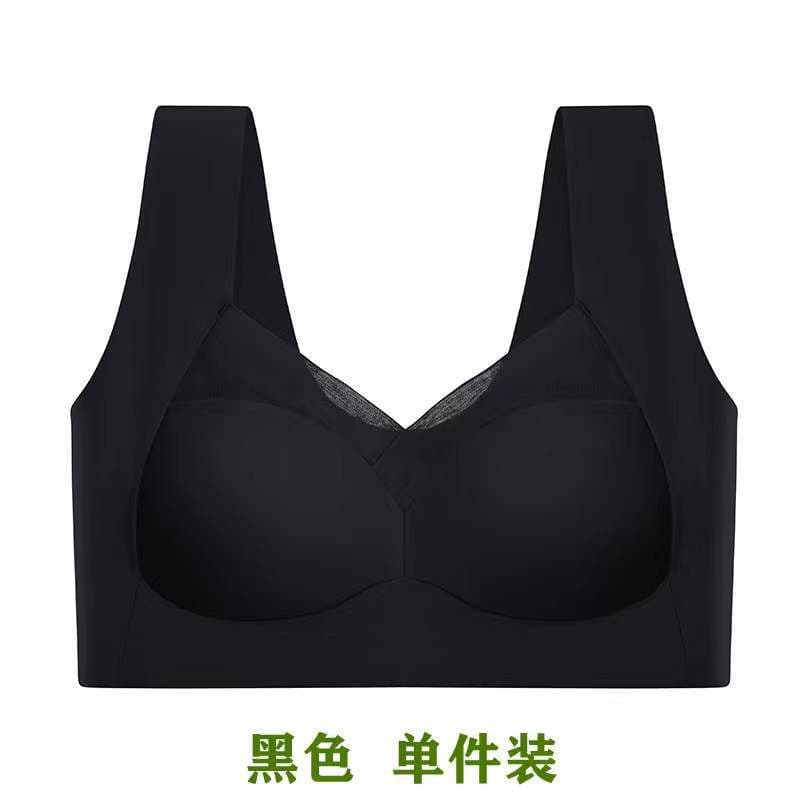 image-Xinnuanlanfabric Nylon Tube Top Bra, Light Blue, 3XL