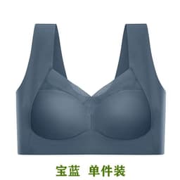 image-Xinnuanlanfabric Nylon Tube Top Bra, Light Blue, 3XL