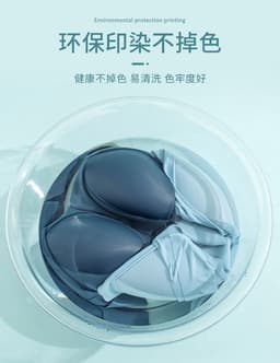 image-Xinnuanlanfabric Nylon Tube Top Bra, Light Blue, 3XL