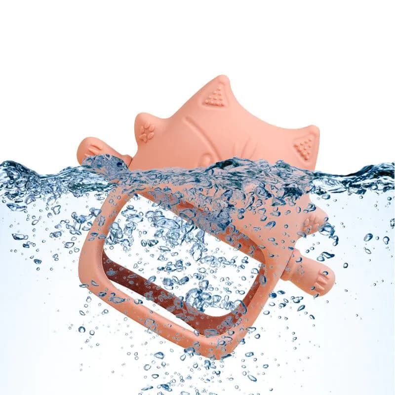 image-Baby Anti-Eating Hand Guard Teether, Silicone