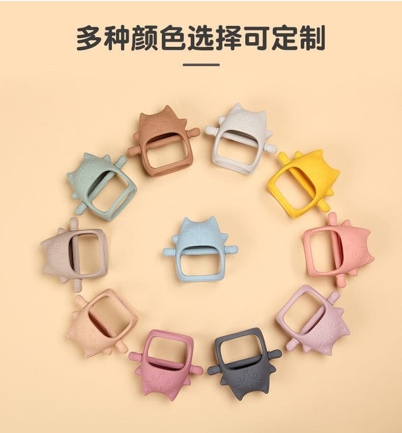 image-Baby Anti-Eating Hand Guard Teether, Silicone