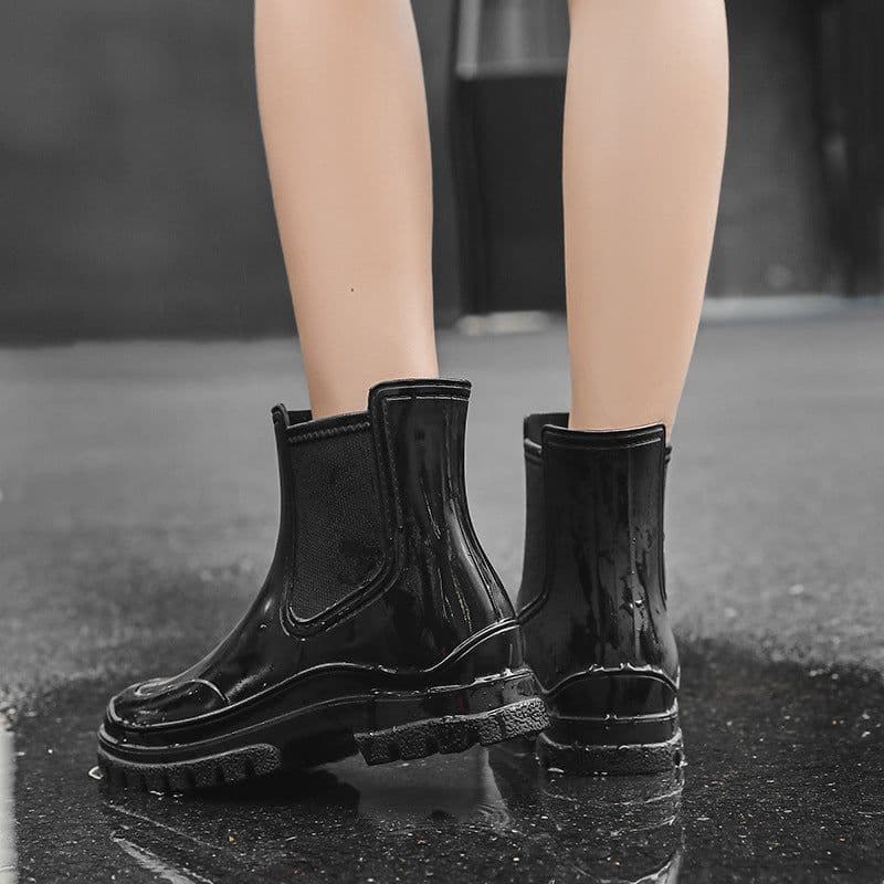 image-Women's Mid-Tube Rain Boots, Waterproof PVC, Size 41