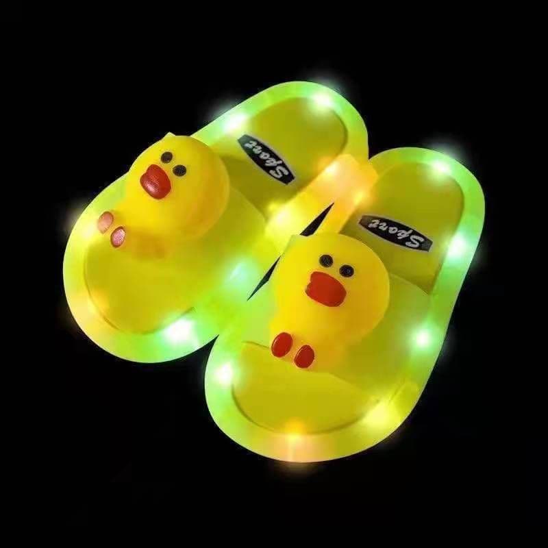 image-Children's Luminous Flip-Flops Rainbow Horse Pink 34-35