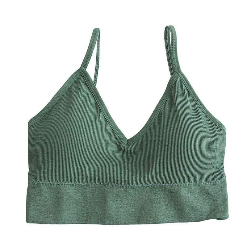 image-Seamless Chest Wrap Tube Top with Pad