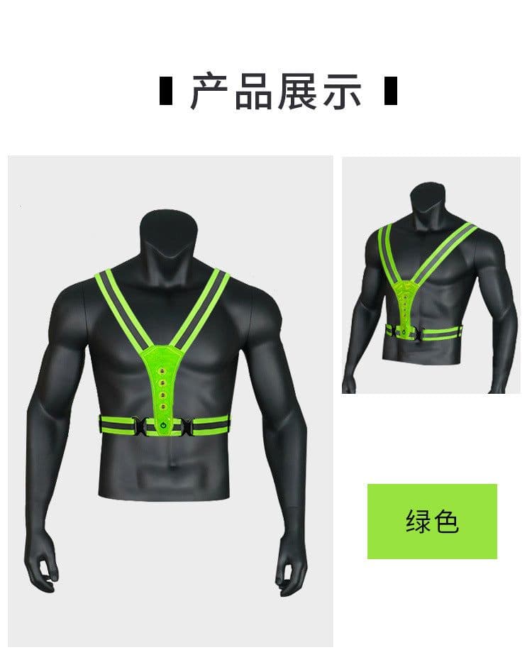 image-Common Way L3 LED Reflective Safety Vest USB Charging