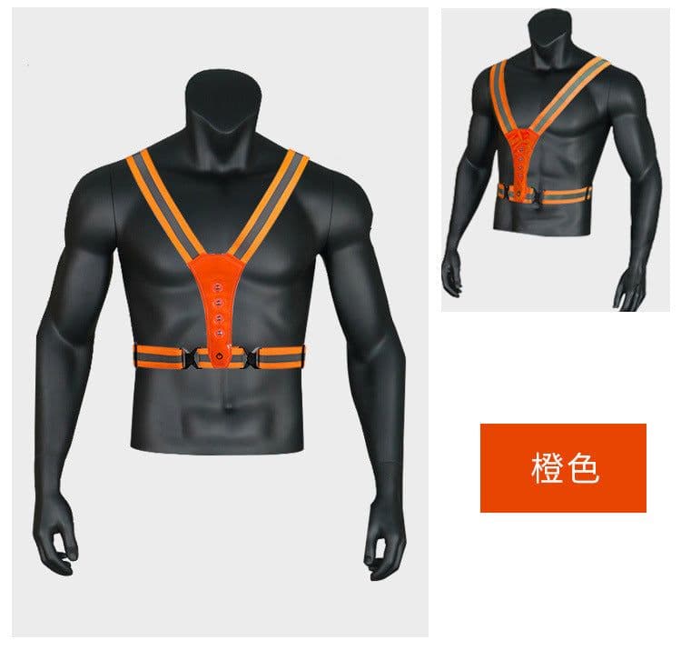image-Common Way L3 LED Reflective Safety Vest USB Charging